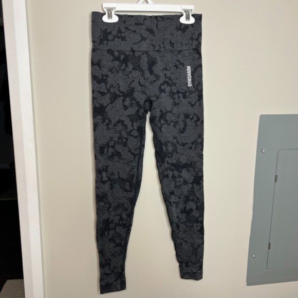 Gymshark Adapt Black Camo High Rise Leggings Small - Picture 3 of 11